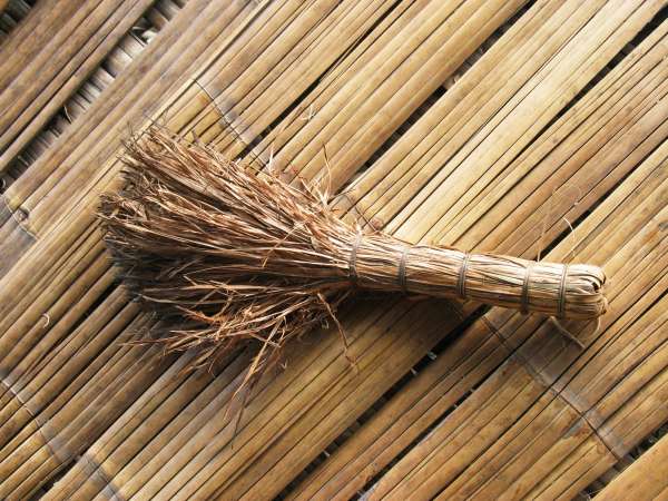 A household handbroom made from local reeds.