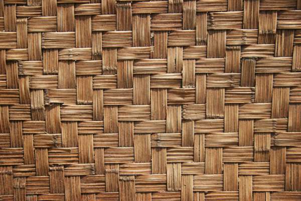 Traditional woven mat made from local reeds.